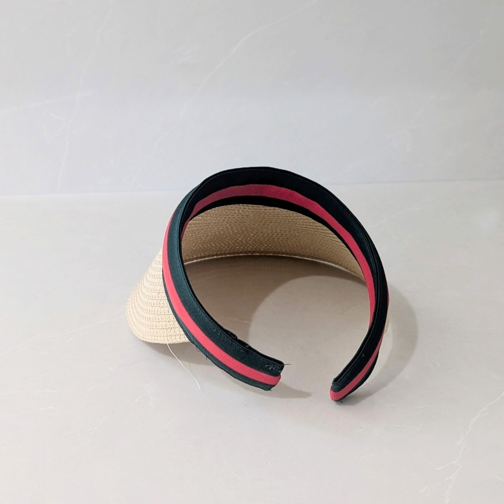 New Stylish Beige Visor with Green and Red Accents - Picture 5 of 7